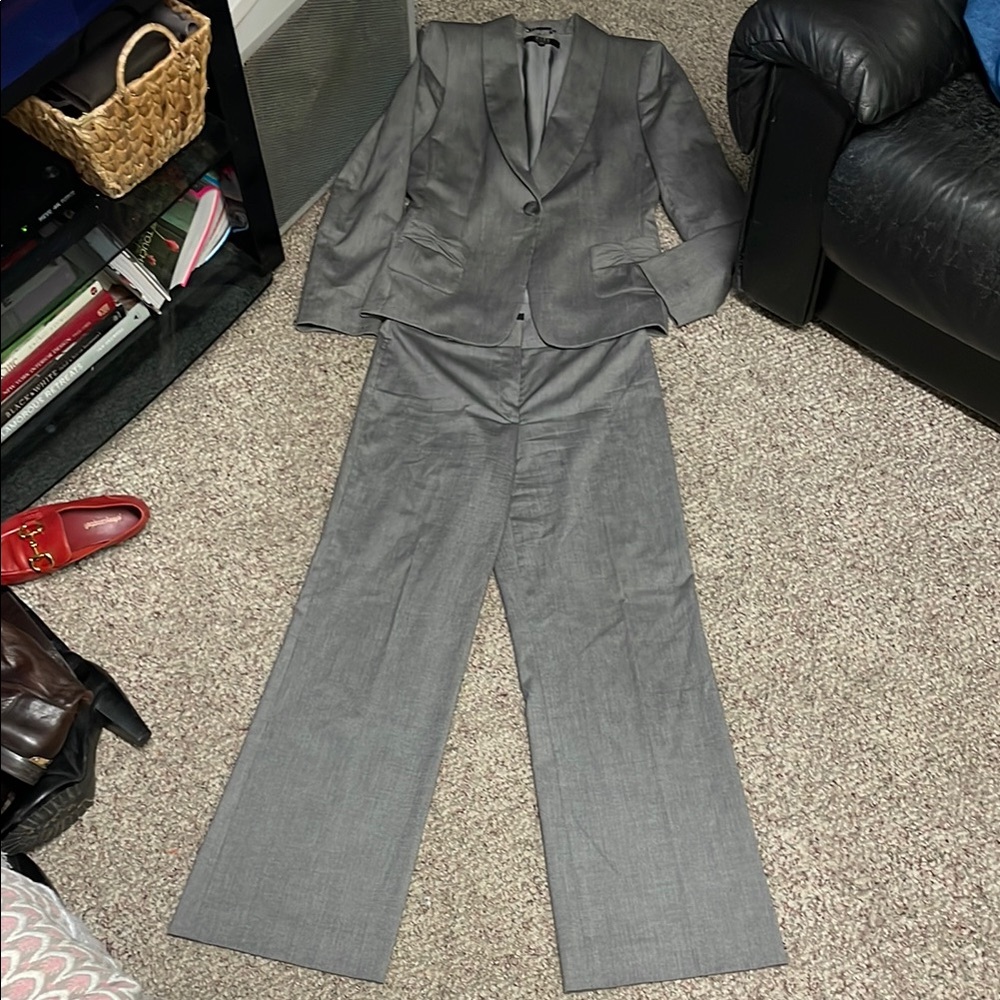 Alex Marie Gray wide leg Suit Blazer and Pants Set